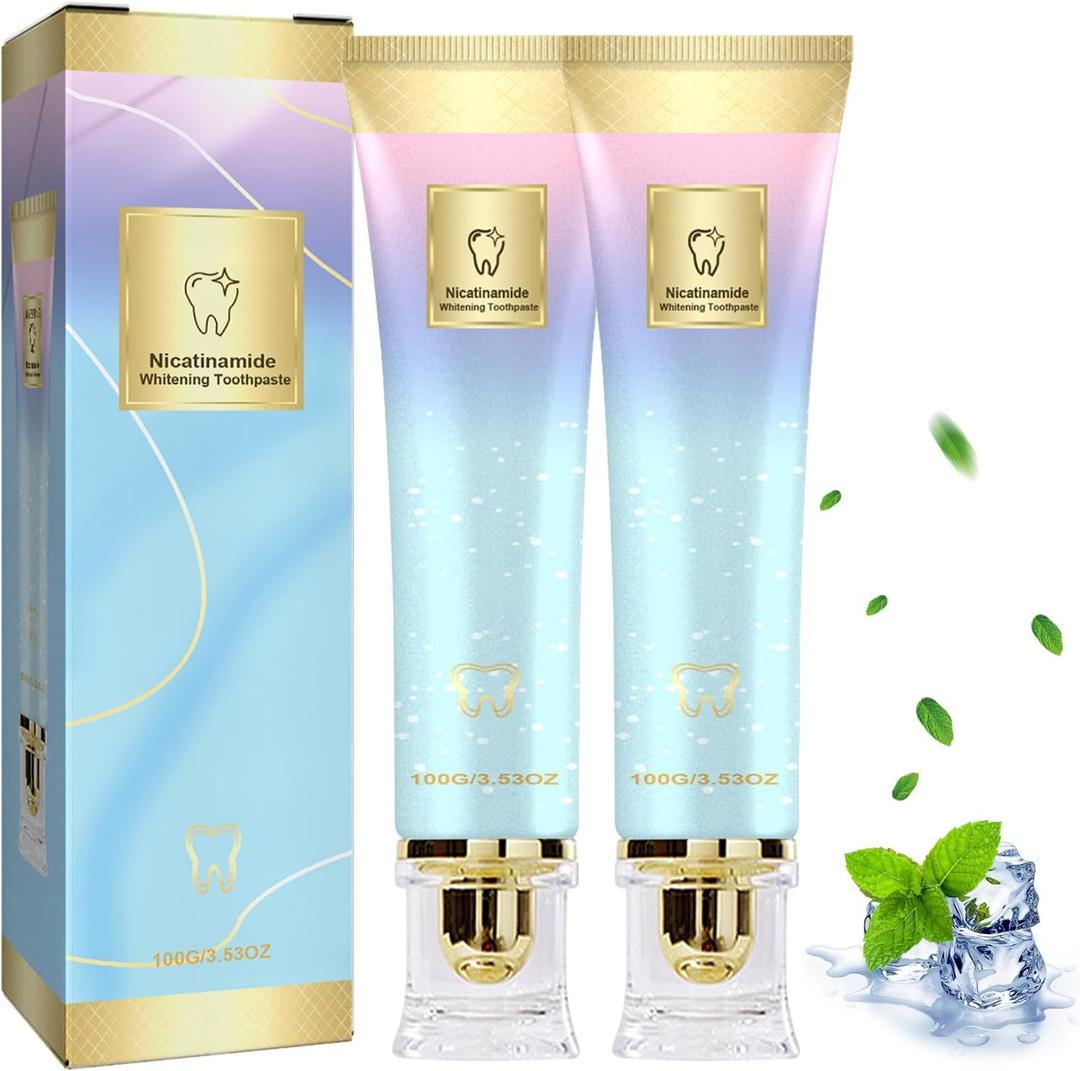 2PCS Niacinamide Whitening Toothpaste, Niacinamide Toothpaste, Whitening Teeth, Fresh Breath, Remove Tooth Stains