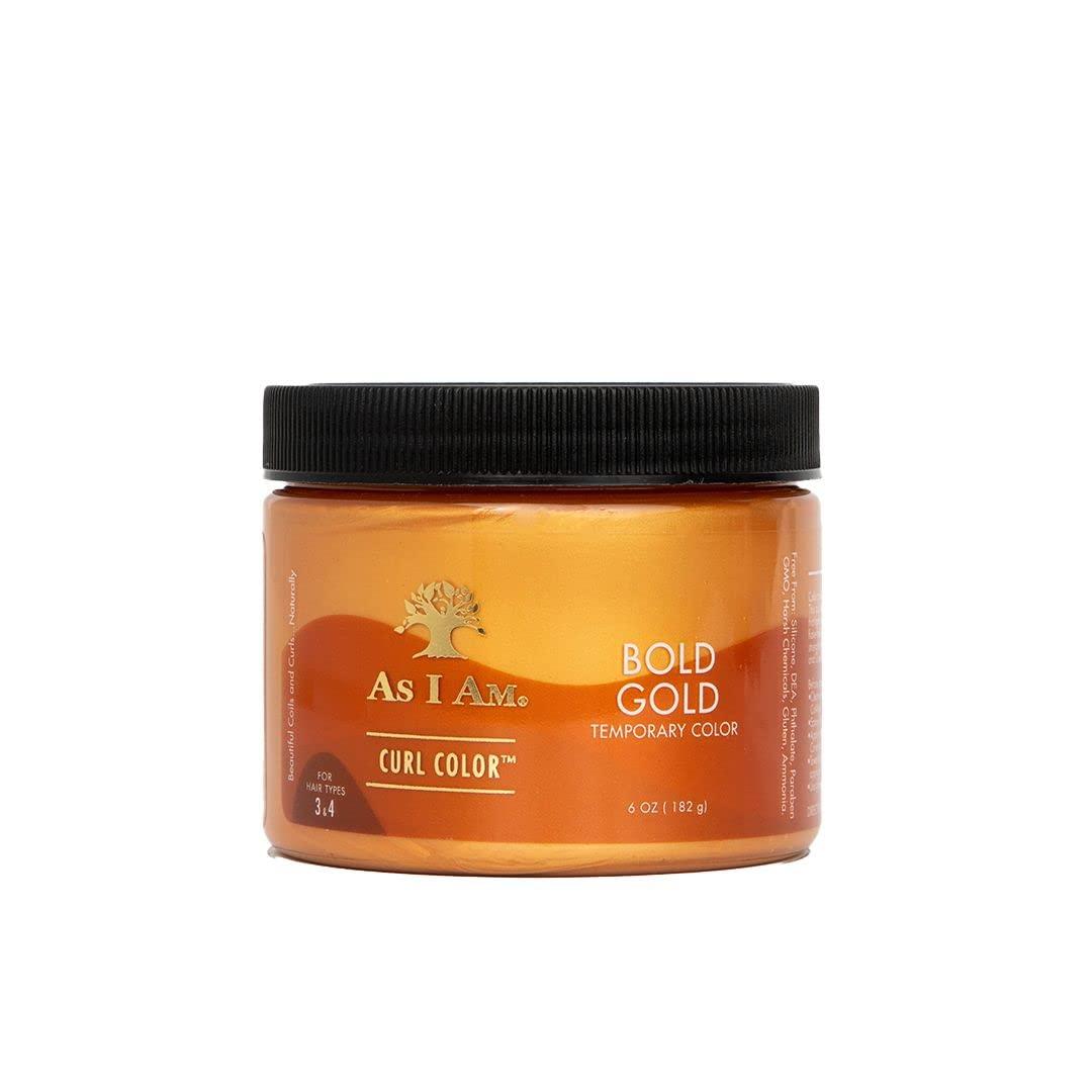 As I Am Curl Color - Bold Gold - 6 oz - Temporary Color & Curling Gel - Medium Hold - Vegan & Cruelty Free (6 Ounce (Pack of 1))