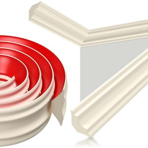 Ceiling Crown Molding Trim 79 Length 2 Wide Self Adhesive Crown Molding Peel and Stick Ceiling Trim White Wall Decorative Ceiling Moulding for DIY Home Indoor Craft