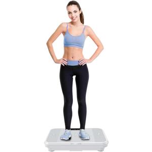 3D Vibration Plate Exercise Machine for Lymphatic Drainage, Whole Body Vibration Plate for Weight Loss, 330lbs Capacity Vibrating Platform Board Home Gym Quiet, 5 Yoga Belts & 2 Resistance Bands