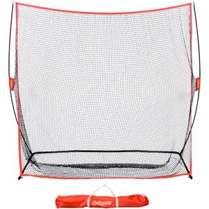 GoSports Golf Practice Hitting Net - Choose Between Huge 10 x 7 ft or 7 x 7 ft Nets - Personal Driving Range for Indoor or Outdoor Use - Designed by Golfers for Golfers (Red)