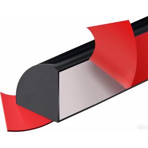 3/4Flexible Quarter Round Molding Peel And Stick Rubber Trim Molding 9.84Ft Double-Sided Self-Adhesive Strips.DIY For Wall Seams, Floor Edges, Fireplaces, Bathroom Bathtubs, Countertops 118inch Black (118nch)