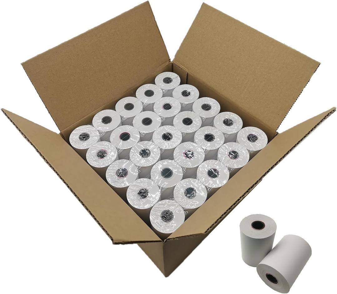 (50 Rolls) 2 1/4 x 85 Thermal Paper Rolls, BPA Free Thermal Receipt Paper Rolls, 2.25 inch Wide and 85 ft Long Per Thermal Paper Receipt Roll