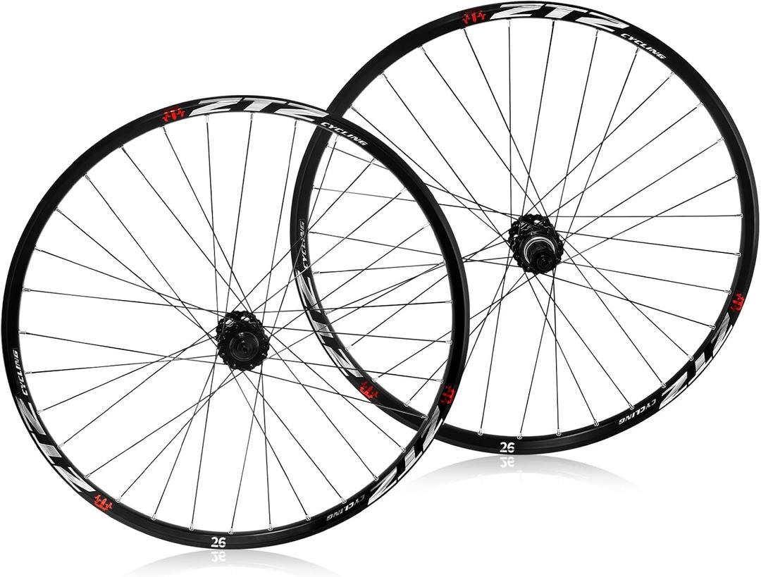 26"/27.5"/29" Mountain Bike WheelsetUltralight Aluminum Alloy Rim 32H High Strength Bike Wheels Quick Release Disc Brake MTB Wheel Set Compatible 7-12 Speed Cassette