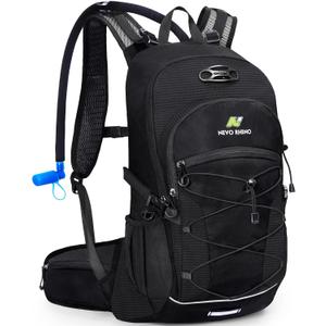 Hydration Backpack 3L Water Bladder, Hiking Water Backpack with Rain Cover, Insulation Hydration Daypack Rucksack for Cycling (01 Black)