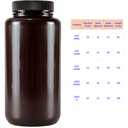 LUERFLEX 125ML 4OZ Amber Wide Mouth PP Plastic Reagent Bottles with Caps Pack of 56