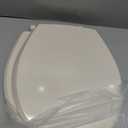 Mayfair Cassel Slow Close Toilet Seat, Easy Clean, Non Slip Premium Wood Seat, Easy Install, Made in USA, Round, Bone