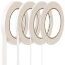 Epakh 4 Pack Painters Tape, Pinstripe Masking Tapes in 1/16, 1/8, 1/4 and 1/2 Inch Wide Suitable for Multi-Surface Automotive DIY Painting Labeling Arts Crafts Car Spray General Purpose(White,55 yd)