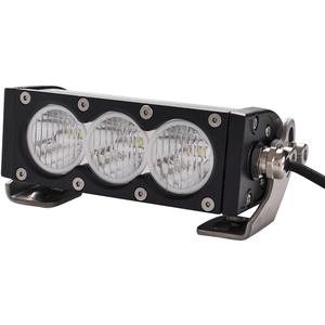 Super Bright Offroad LED Light Bar 6" Single Row, 6000K Cool-White Wide Flood Beam for Pickup Truck Fog Head Light, 12V/24V DC, Corrosion/Vibration Resistant, Rugged Die-Cast Aluminum Housing, 1-Pack