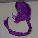 Purple Braided Wig，Long Braided Ponytail Wig - Anime Cosplay Wigs for Halloween Costume Party