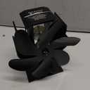 HIDALIFE Wood Stove Fan Heat Powered 6 Blades Fireplace Fan,Heat Blower with Magnetic Thermometer Wood Stove Accessories, Silent Thermal for Pellet/Gas/Log Burner Stove