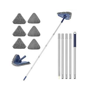 JEHONN Wall Cleaner Mop with Long Handle 82 Inches, 3-in-1 Ceiling Cleaning Tool Duster with 6 Replacement Microfiber Chenille Pads for Painted Walls, Window, Floor, Baseboard