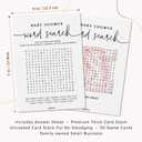 GardenCity 50 Baby Shower Word Search Game Cards, Fun Baby Shower Games for Boy or Girl, Gender Neutral - Minimalist, 5X7 Inches