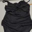 SHAPELLX Womens Tummy Control Swimsuits One Piece Shapewear Swimsuits Bathing Suit V Neck Built-in Bra Black L