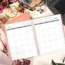 2026-2027 Monthly Planner - Monthly Planner 2026-2027, Jul. 2026 - Jun. 2027, 9" x 11", 12-Month Planner, Tabs & Pocket, Twin-Wire Binding - Rosy Pink