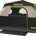 Instant Tent, 6 Person Blackout Tents for Camping with Top Rainfly | 60s Easy Setup Pop Up Tent, Waterproof & Light-Blocking Cabin Camping Tent for Family,Expandable Carry Bag,10'L X 9'W X 6.1'H
