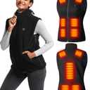 Heated Vest for Women with Battery Pack Included, Polar Fleece Midweight Warming Electric Womens Heating Vest jacket