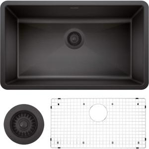 BLANCO 440149-KIT Precis Super Single Set Kitchen Sink with Accessories, Anthracite