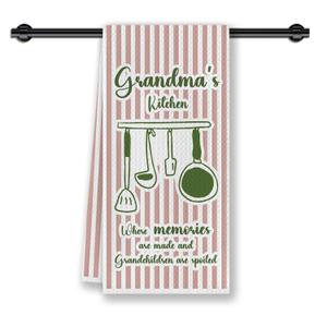 CosxHabitat Grandma Gifts Kitchen Towels, Vintage Striped Hand Tea Towels for Kitchen Decor, 16x24 Inches