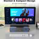 SOULION R50 Bluetooth Computer Speakers, 3.5mm PC Sound Bar for Desktop Monitor, Wired USB Powered & Colorful LED Lights with Switch Button, Surround Sound Soundbar PC Spearkers for Computer