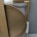 2 Tier End Table, Metal Round Side Table with Removable Tray