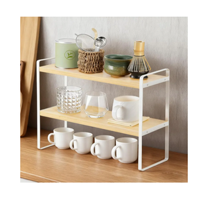 Matcha Station Shelf, 2 Tiers Matcha Whisk Set Organizer, Coffee Station Organizer Coffee Bar Organizers for Countertop, Matcha Stand Shelf for Placing Green Tea Powder, Syrup