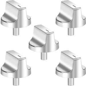 W11517334 Range Knobs Compatible with Whirlpool Gas Range Stove Oven Knob WEG745H0FS0 WEG515S0FB0, Burner Control Knob Replaces W11122869 W10850033-5-Pack