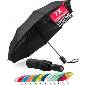 Mr. Pen- Windproof Travel Umbrella, Small Water-Resistant Automatic Folding Umbrella for Rain and Sun, Light, Compact and Portable for Women & Men, Fits Car & Backpack