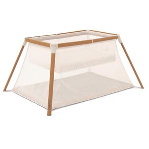 Tutti Bambini CoZee Go 3-in-1 Foldable Baby Playpen, Portable Bassinet & Travel Crib | Playard with Mattress Included | Birth to 3 Years (Walnut & Ecru)