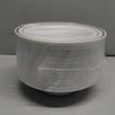 SETUP [12 oz. - 50 Piece Dessert Soup Bowls with Gold Rim, Plastic Bowls Disposable - Premium Heavy-Duty Disposable Soup Bowls for Party, Wedding, and All Occasions