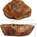 Creative Wood Bowl Root Carved Bowl Handmade Natural Real Wood Candy Serving Bowl (12"-14")