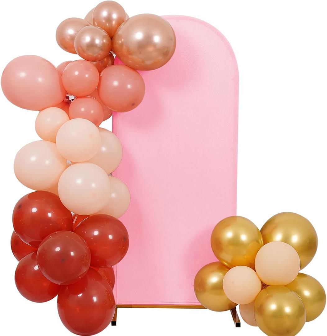 Peomeise 6.6FT Wedding Arch CoverPink Arch Backdrop Cover Stretchy Spandex Backdrop Stand Covers for Birthday Party Ceremony Banquet Decor79.2" L x 39.6" W
