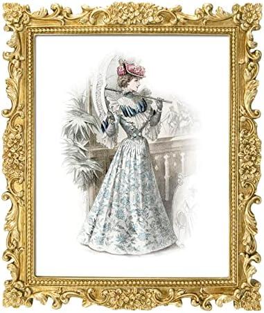 GUOER 8x10 Picture Frames Vintage Photo Frame with Glass Front Antique Picture Frame for Tabletop Wall Hanging (8x10, Shiny Golden)