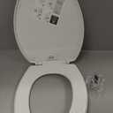 Bemis 7300SLEC Slow Close Toilet Seat, Easy Clean Hinges and Durable Plastic Seat, Made in USA, Elongated, White