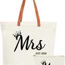 Mrs 2026 Bride Canvas Tote Bag, Gifts for Wedding BridalShower, Bachelorette Party, Miss to Mrs Bag, Bride to be Gifts, Christmas Personalized Bridesmaid Gift