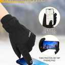 Winter Gloves Men Women, Waterproof Windproof Touchscreen Thermal Glove for Cold Weather Driving, Running Cycling Hiking, M/L/XL (Black, M)