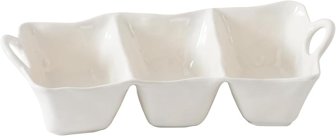 Pampa Bay 3 Section Deep Server, Ivy, Serverware, Kitchen, Gift, 16 x 7 x 4.25 Inch