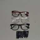 Gaoye Stylish Eyewear Frame Accessories - Blue Light Glasses for Woman - Computer Glasses for Blue Light Blocking (B8-black + Transparent + Wine Red)