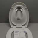Jool Baby Quick Flip Toilet Seat with Built-in Potty & Splash Guard for Toddler Training, Slow Close (Elongated)