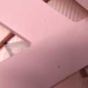 47 Inch Pink Gaming Desk with Power Outlet & LED Lights, Corner Computer Desk with 3 Tiers Storage Shelves, L Shaped Gaming Desk with Monitor Stand for Bedroom (Carbon Fiber Pink)