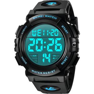 MJSCPHBJK Watches for Men, Digital Sports Watch for Mens Waterproof LED Screen Large Face Military Tactical Watch