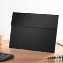 5 Pieces A4 Plastic Envelopes with Snap Closure,Filing Folders for Documents File Organizer Folders for A4 Letter Size for School Office (Black)
