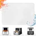Heat Resistant Mat for Air Fryer, 16 x 24in Countertop Protector, Fireproof Silicone Appliance Slider for Coffee Maker, Toaster, Oven - White