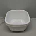 Ggbin 18 Quart Plastic Dish Pans, 13.58" x 13.58" x 7", 2 Packs Square Wash Basin Tub, White