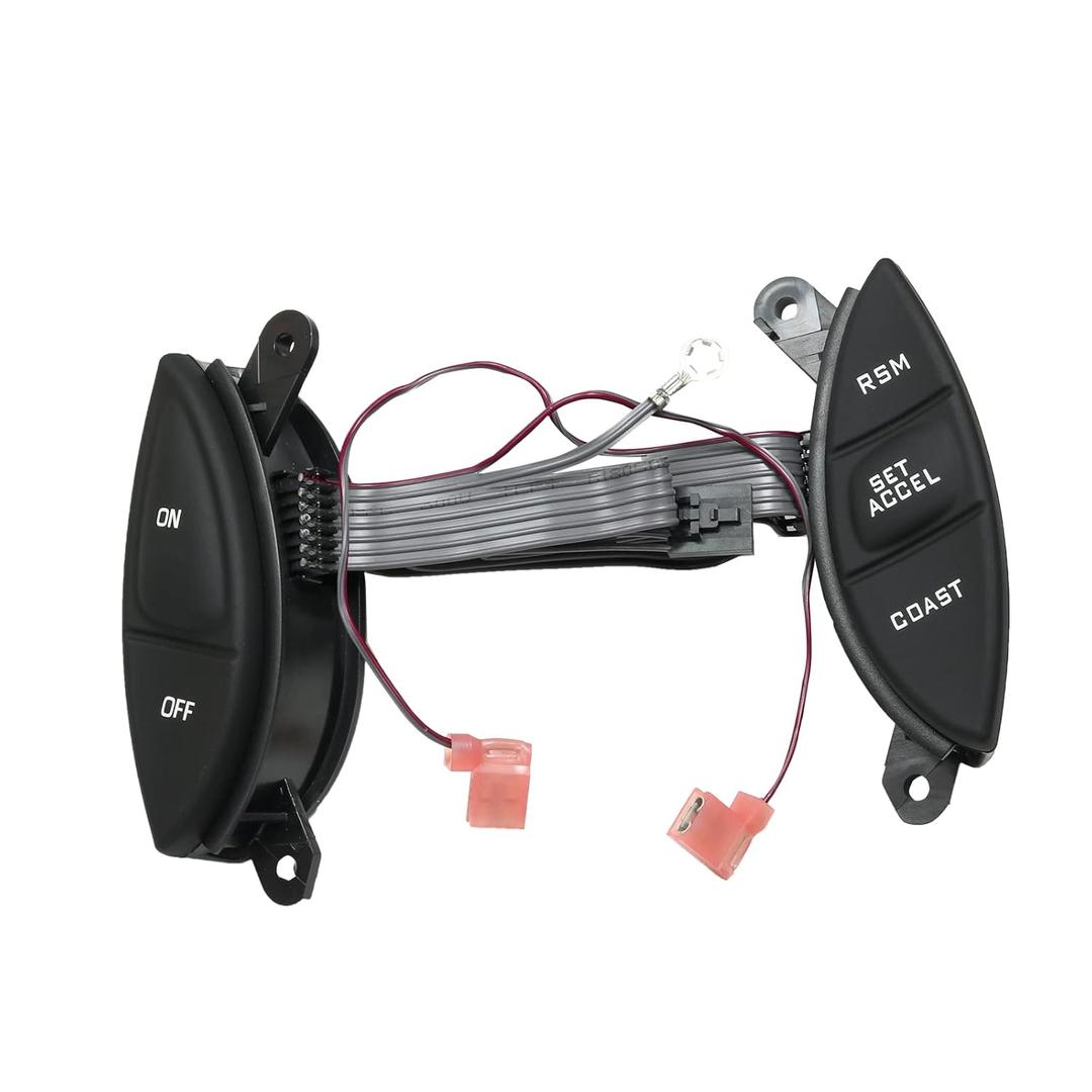 Steering Wheel Mounted Cruise Control Switch Button Kit Replacement for Ford Ranger 1998-2003, for Explorer Sport Trac 2001-2005, for Mercury Mountaineer, for F150 for Mazda B3000 F87Z9C888BB