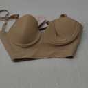 Low Back Bras for Women-Seamless Invisible Backless Bra-Lightly Lined Demi Multiway Bra No Show Low Cut Halter Bras 34C