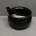 Halloween Decorations Outdoor, Large Witches Cauldron Kettle on Tripod with LED Lights, Black Plastic Witches Bowl Candy Bucket Halloween Decor for Porch Yard Lawn Outside