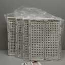 SNSLXH 5 Pack Stackable Closet Storage Basket, Multifunctional & Foldable Closet Organizer for Bathroom Kitchen Laundry Room Wardrobe Storage, Space-Saving Clothes Storage Drawer Organizer, White