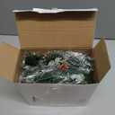 8 Pcs 8" Mini Christmas Wreaths for Kitchen Cabinet Small Christmas Candle Rings Wreaths, Front Door Pillars/Home Table Centerpieces Hanging Garlands, for Windows/Wedding Decor (No Red Ribbon)