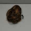 14 Inch Ponytail Extension - Clip in Ponytail Hair Extensions, Curly Wavy Pony Tails Hair Extensions, Synthetic Claw Clip Ponytail Extension for Women (Color: Chestnut Brown With Golden Highlights)